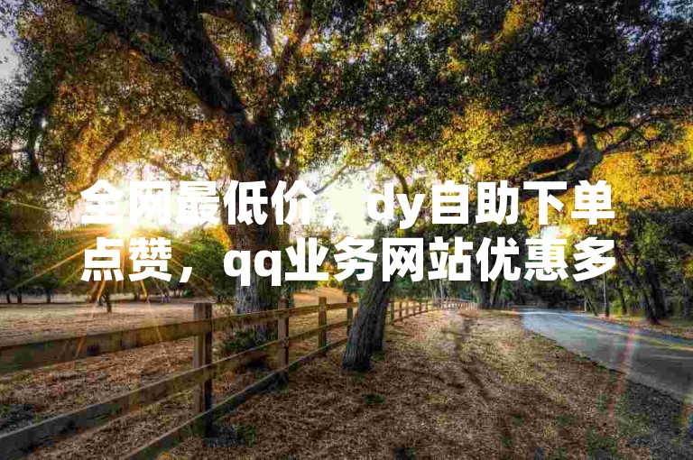 全网最低价，dy自助下单点赞，qq业务网站优惠多。
