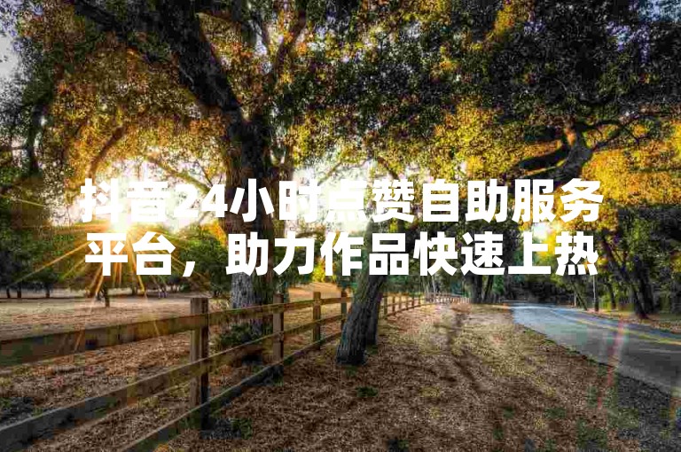 抖音24小时点赞自助服务平台，助力作品快速上热门。
