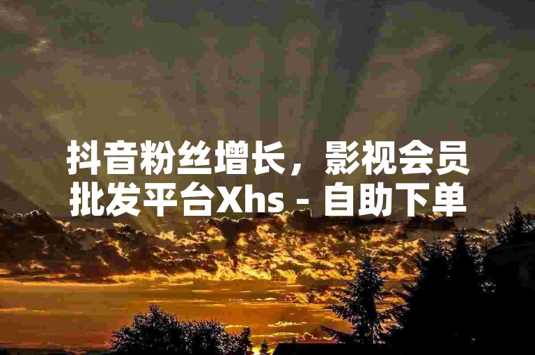 抖音粉丝增长，影视会员批发平台Xhs - 自助下单24小时服务。