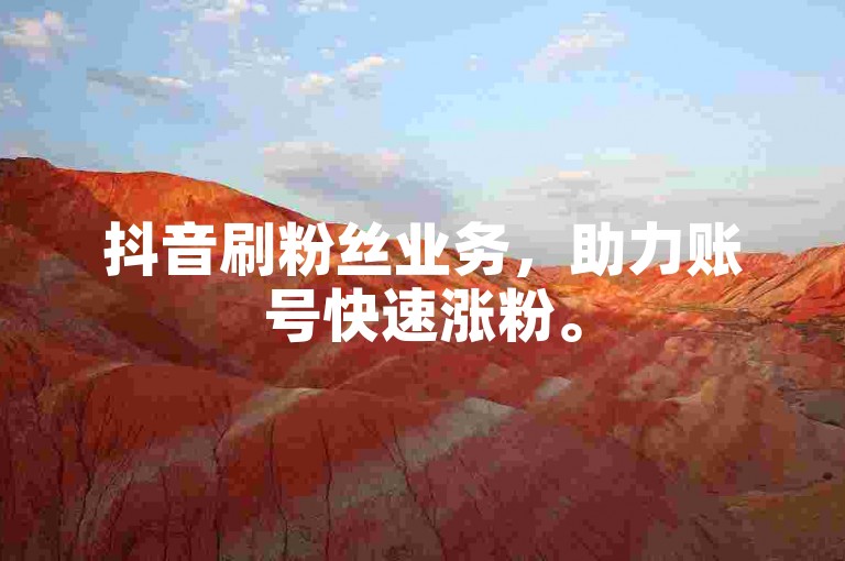 抖音刷粉丝业务，助力账号快速涨粉。