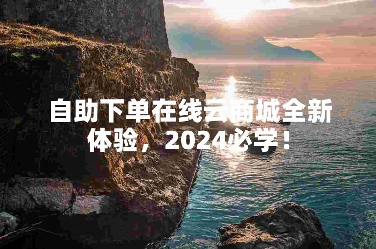 自助下单在线云商城全新体验，2024必学！