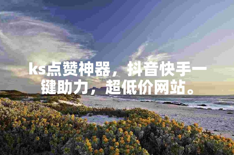 ks点赞神器，抖音快手一键助力，超低价网站。