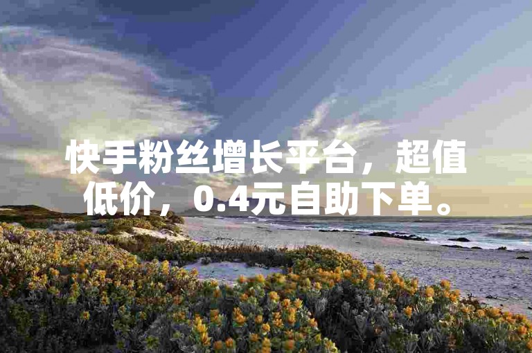 快手粉丝增长平台，超值低价，0.4元自助下单。