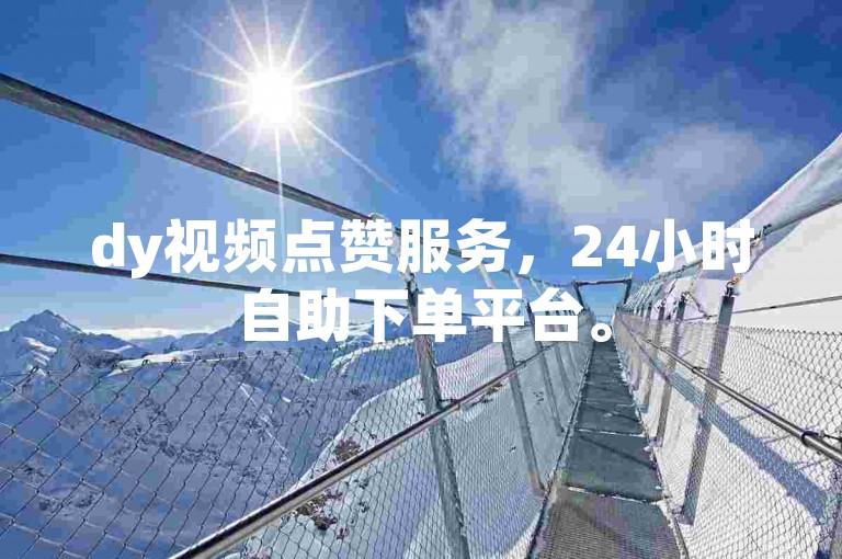 dy视频点赞服务，24小时自助下单平台。