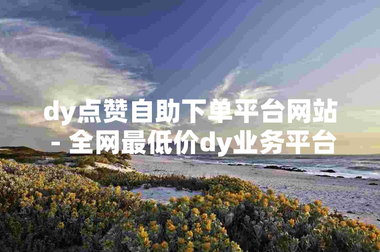 dy点赞自助下单平台网站 - 全网最低价dy业务平台在线