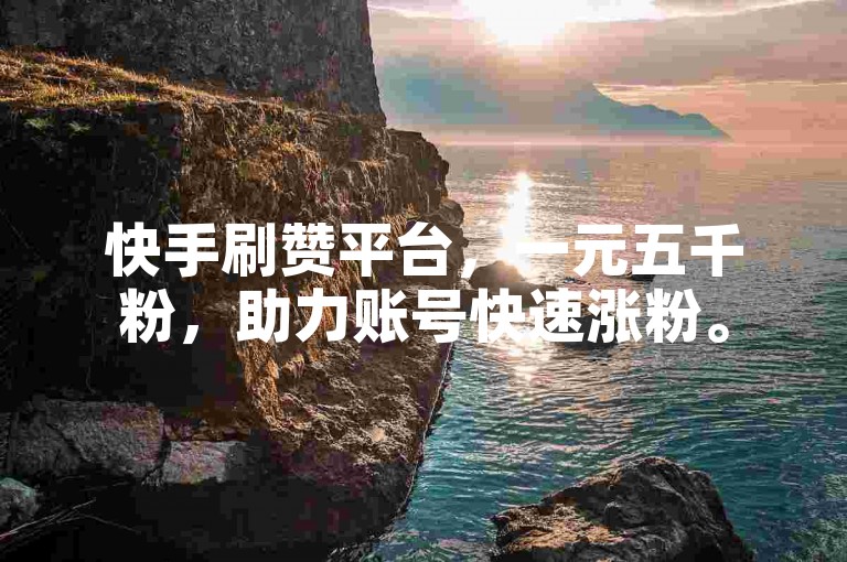 快手刷赞平台，一元五千粉，助力账号快速涨粉。