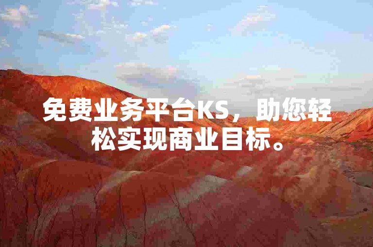 免费业务平台KS，助您轻松实现商业目标。