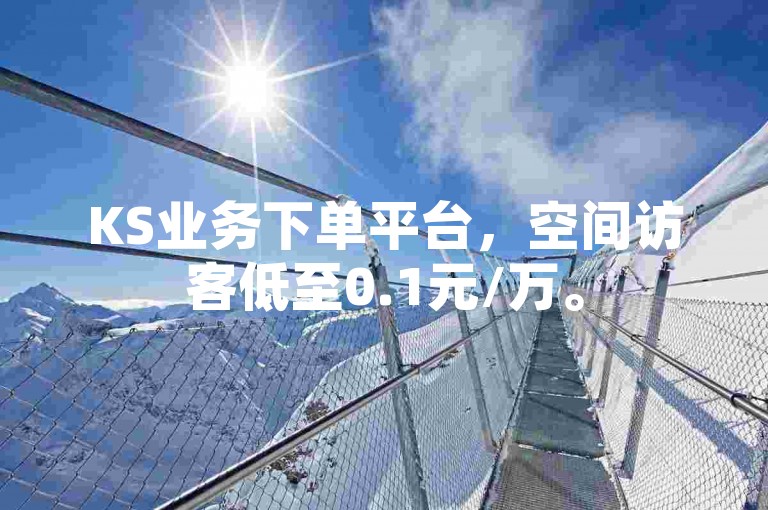 KS业务下单平台，空间访客低至0.1元/万。