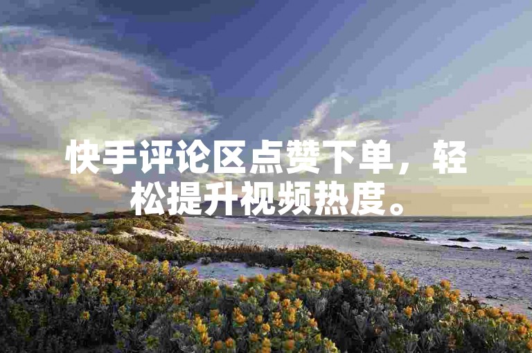 快手评论区点赞下单，轻松提升视频热度。