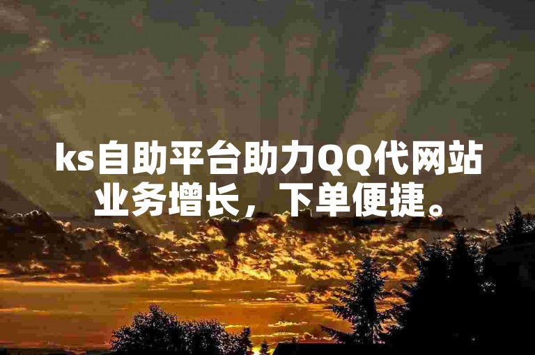 ks自助平台助力QQ代网站业务增长，下单便捷。