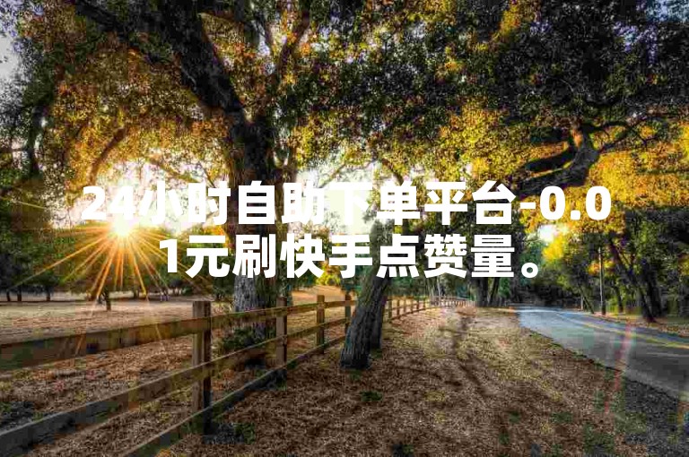 24小时自助下单平台-0.01元刷快手点赞量。