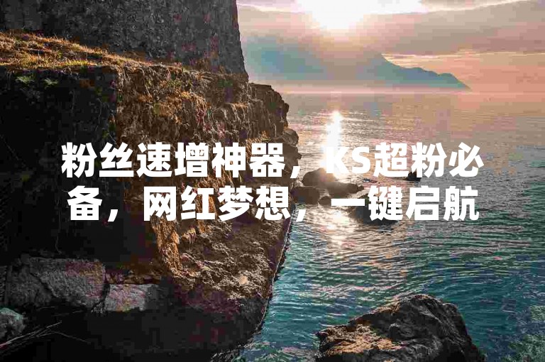 粉丝速增神器，KS超粉必备，网红梦想，一键启航！