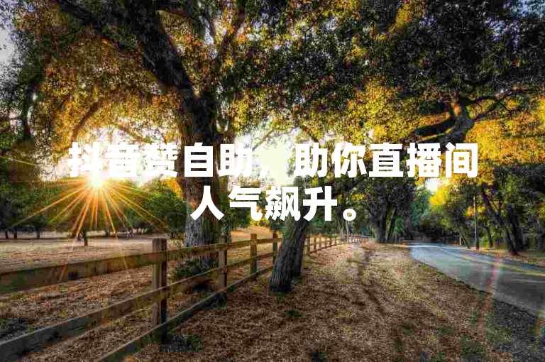 抖音赞自助，助你直播间人气飙升。