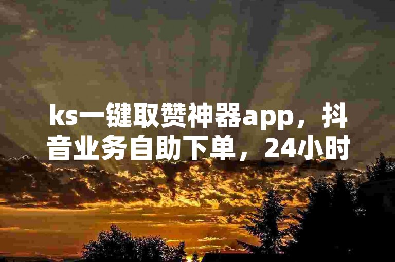 ks一键取赞神器app，抖音业务自助下单，24小时在线免费服务。