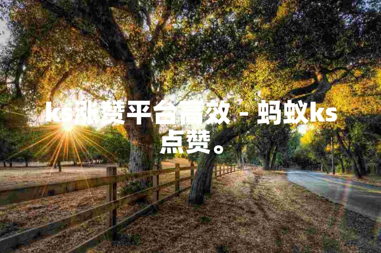 ks涨赞平台高效 - 蚂蚁ks点赞。