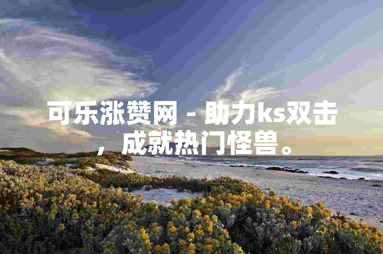 可乐涨赞网 - 助力ks双击，成就热门怪兽。