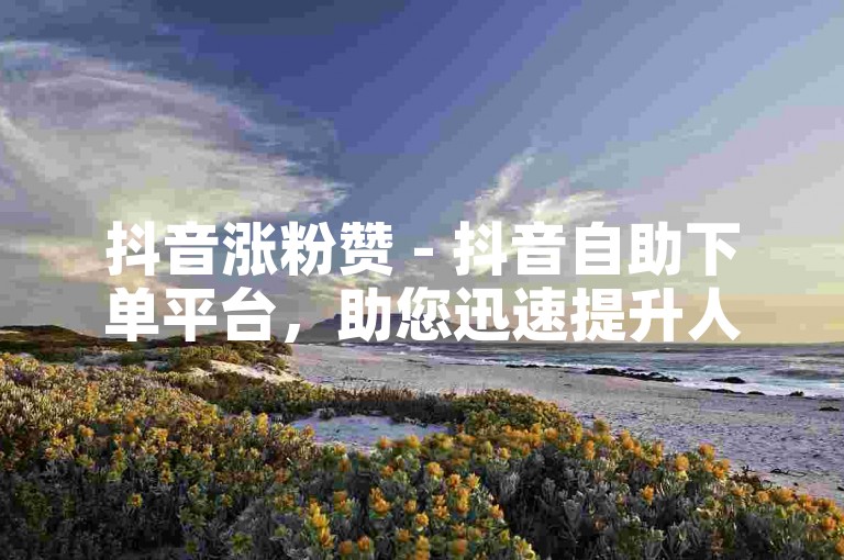 抖音涨粉赞 - 抖音自助下单平台，助您迅速提升人气。