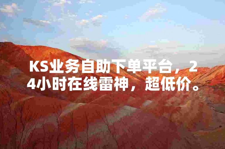 KS业务自助下单平台，24小时在线雷神，超低价。