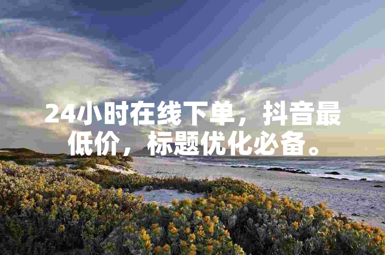24小时在线下单，抖音最低价，标题优化必备。