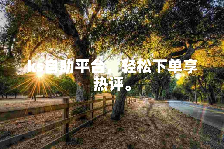 ks自助平台，轻松下单享热评。