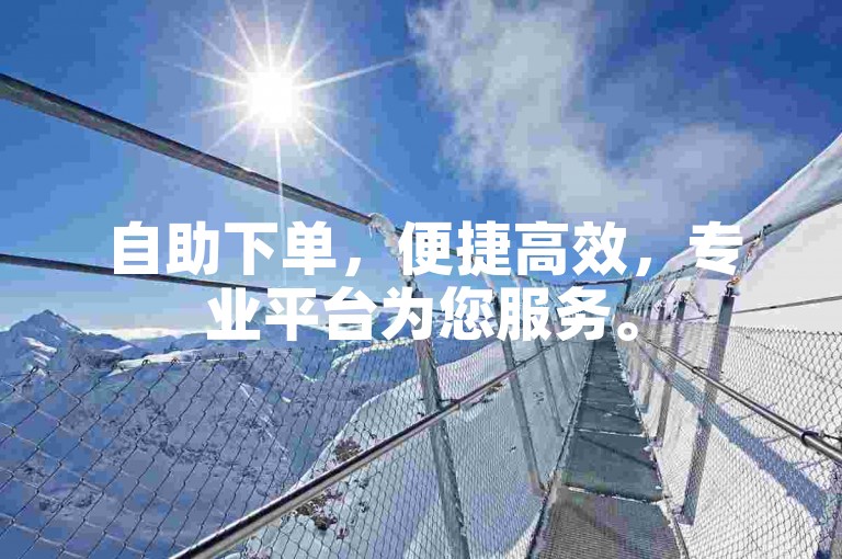 自助下单，便捷高效，专业平台为您服务。
