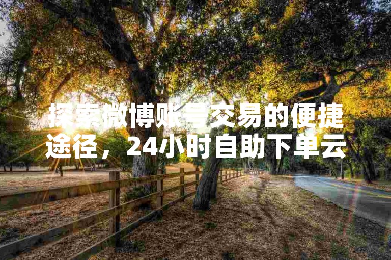 探索微博账号交易的便捷途径，24小时自助下单云商城，随时满足您的社交需求。