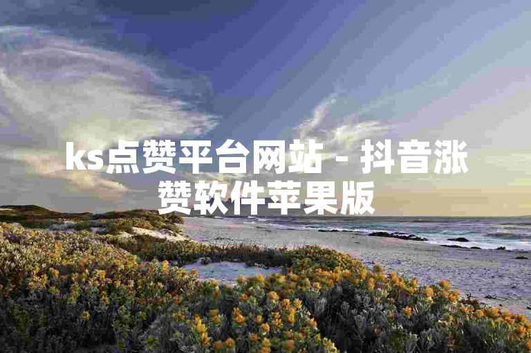 ks点赞平台网站 - 抖音涨赞软件苹果版