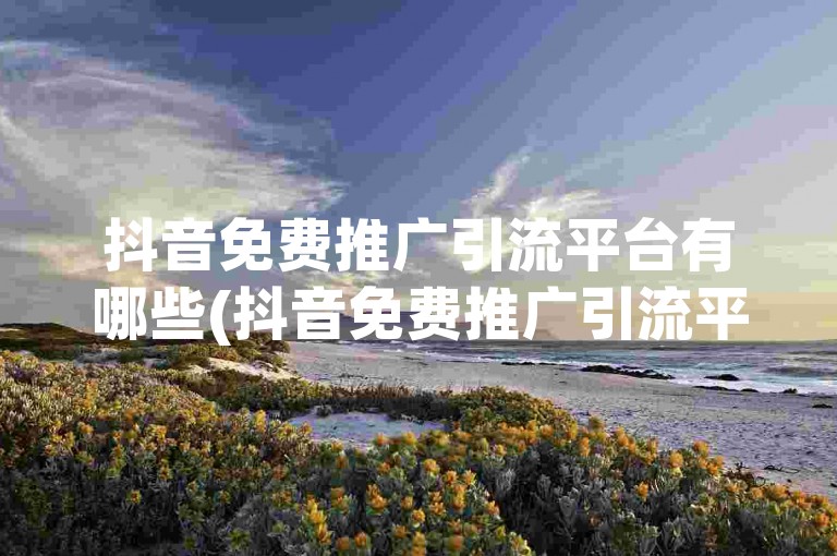 抖音免费推广引流平台有哪些(抖音免费推广引流平台汇总)。