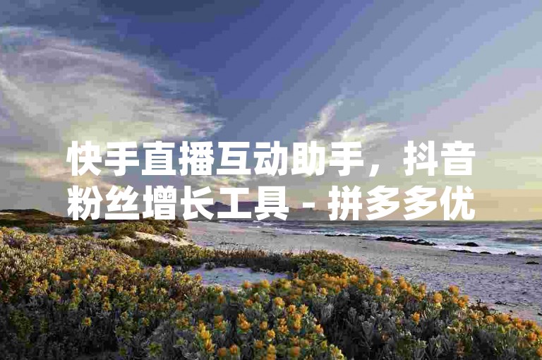 快手直播互动助手，抖音粉丝增长工具 - 拼多多优惠卷领取平台 - 全天候自动服务应用商店app