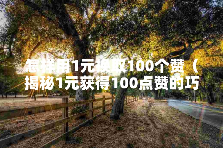 怎样用1元换取100个赞（揭秘1元获得100点赞的巧妙方法）