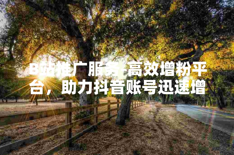 B站推广服务-高效增粉平台，助力抖音账号迅速增长真实活跃粉丝。