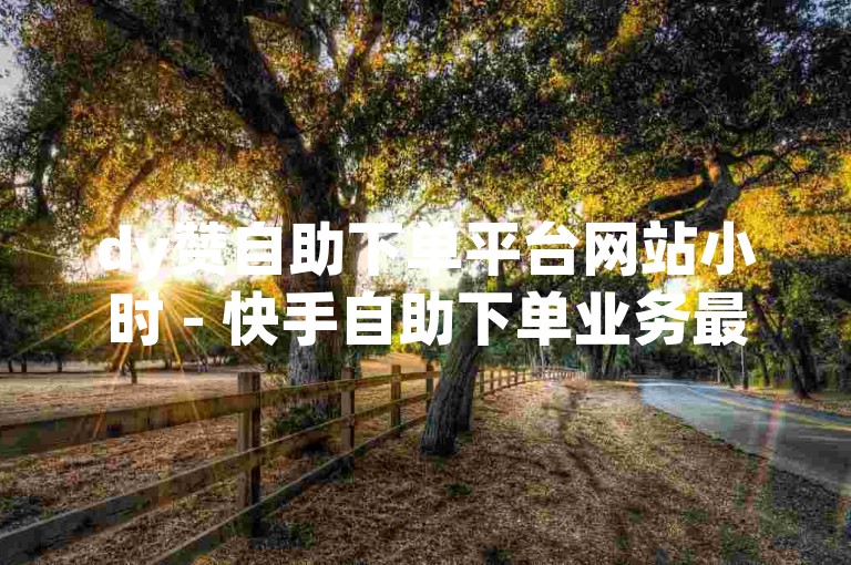 dy赞自助下单平台网站小时 - 快手自助下单业务最低价，提供便捷的点赞服务。