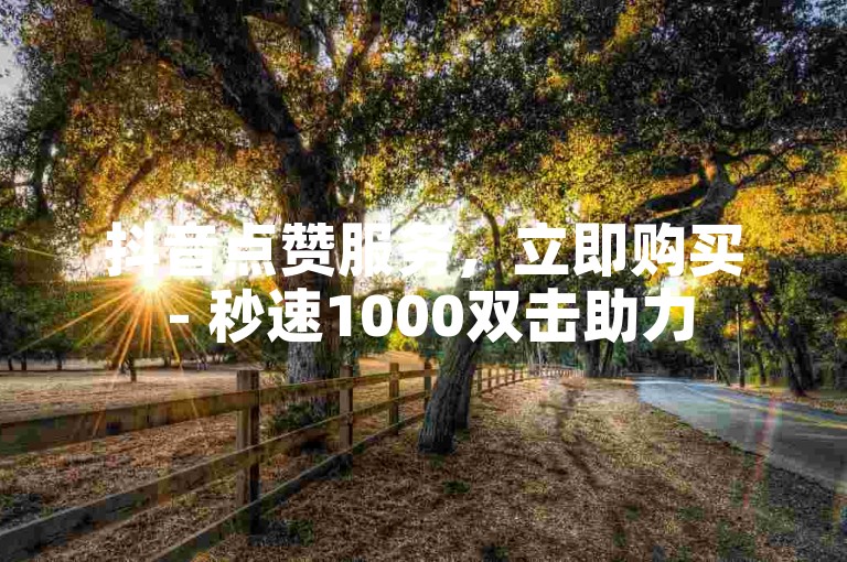 抖音点赞服务，立即购买 - 秒速1000双击助力