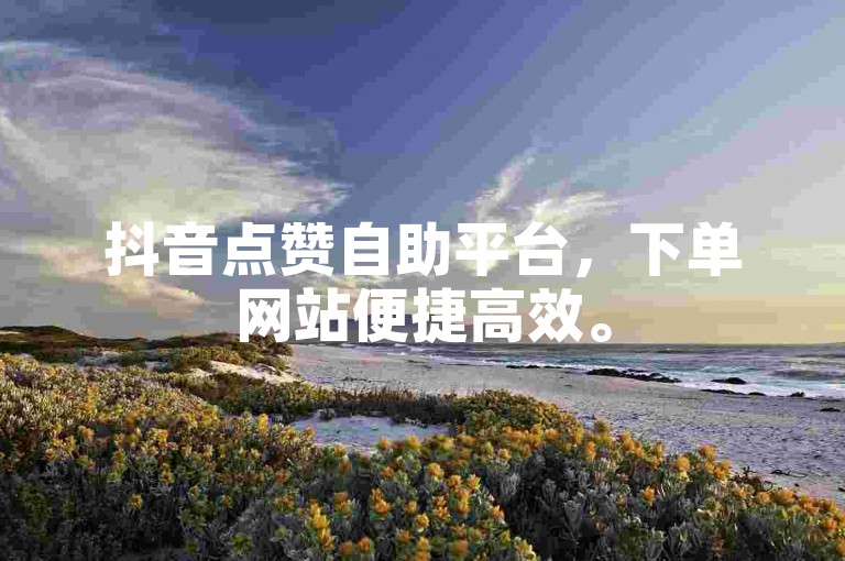 抖音点赞自助平台，下单网站便捷高效。