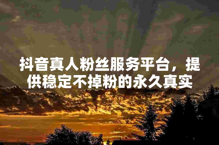 抖音真人粉丝服务平台，提供稳定不掉粉的永久真实粉丝。