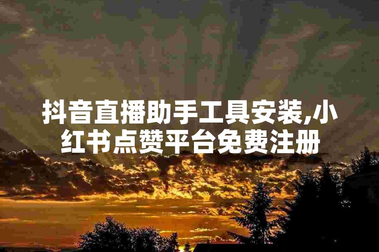 抖音直播助手工具安装,小红书点赞平台免费注册
