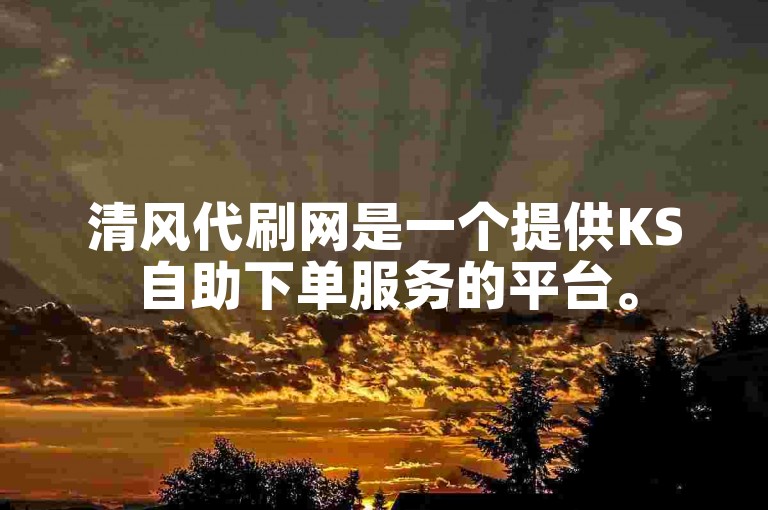 清风代刷网是一个提供KS自助下单服务的平台。