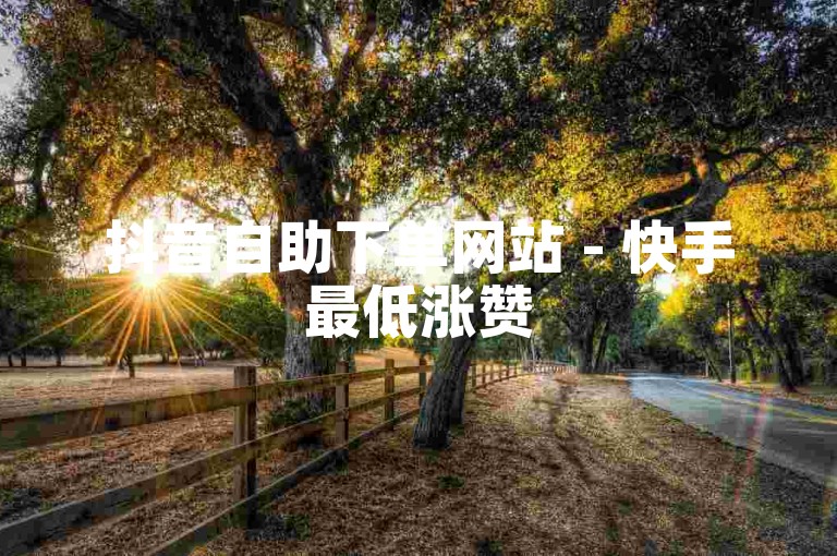 抖音自助下单网站 - 快手最低涨赞