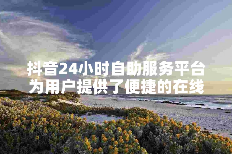 抖音24小时自助服务平台为用户提供了便捷的在线服务体验。