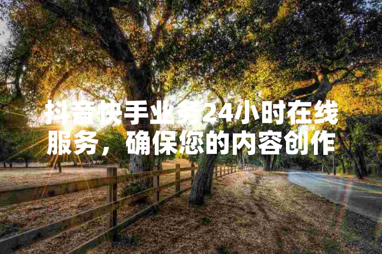 抖音快手业务24小时在线服务，确保您的内容创作与分享不间断。