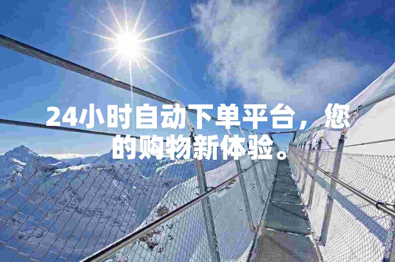 24小时自动下单平台，您的购物新体验。