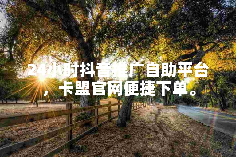 24小时抖音推广自助平台，卡盟官网便捷下单。