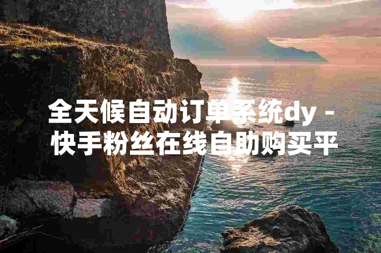 全天候自动订单系统dy - 快手粉丝在线自助购买平台优惠