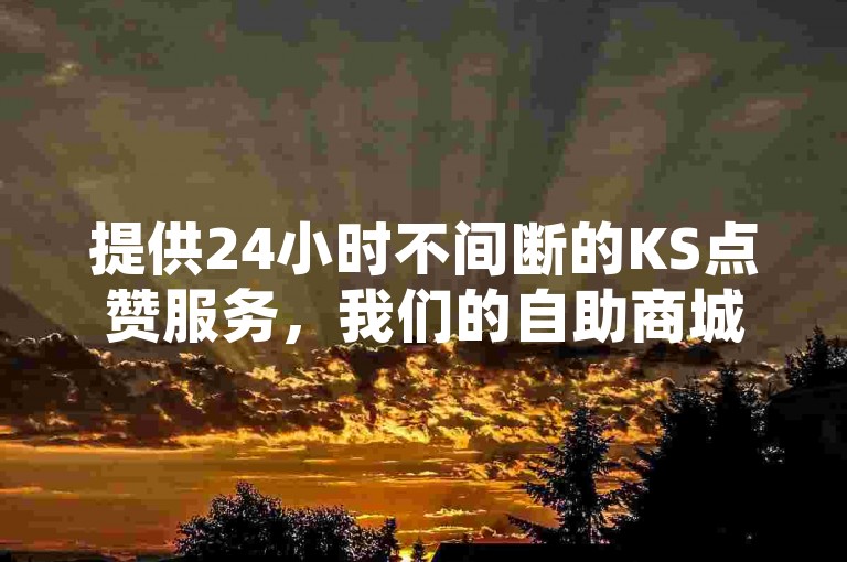 提供24小时不间断的KS点赞服务，我们的自助商城随时待命，为您的小红书内容加油助力。