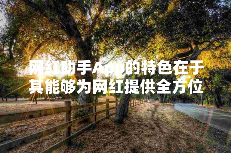 网红助手App的特色在于其能够为网红提供全方位的形象打造和内容创作支持，从而显著增强他们在社交媒体上的吸引力和影响力。