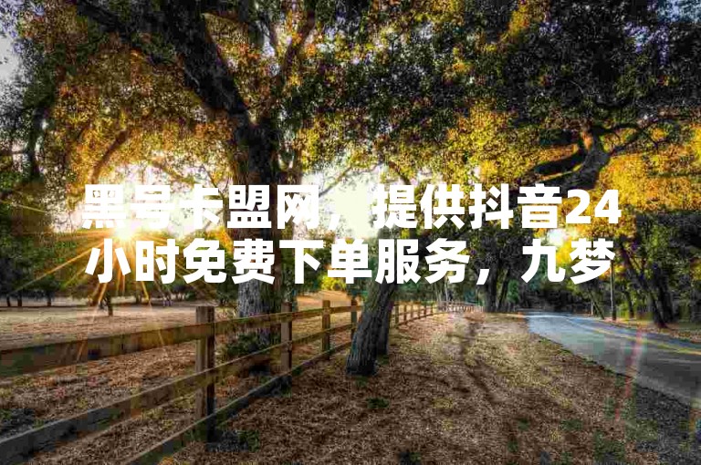 黑号卡盟网，提供抖音24小时免费下单服务，九梦百货商城自助下单，以及卡盟发卡网的便捷体验。