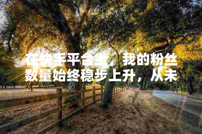 在快手平台上，我的粉丝数量始终稳步上升，从未有过减少。