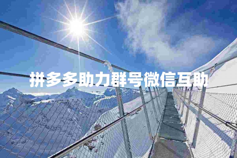 拼多多助力群号微信互助
