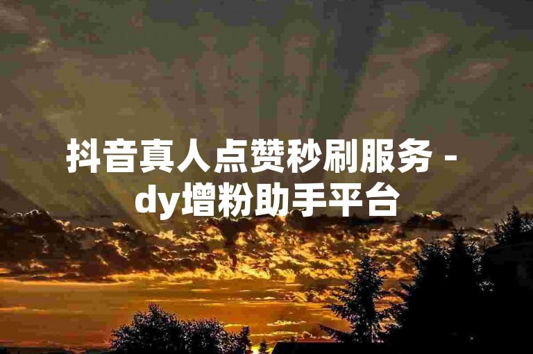 抖音真人点赞秒刷服务 - dy增粉助手平台