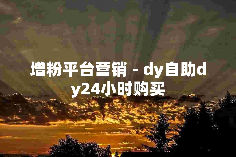 增粉平台营销 - dy自助dy24小时购买